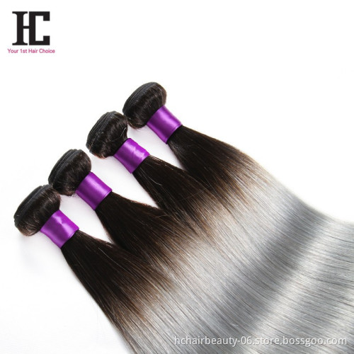 Wholesale Brazilian Hair Weave Ombre Bundles With Closure T1B/99j Human Hair Bundles with Closure Vendor